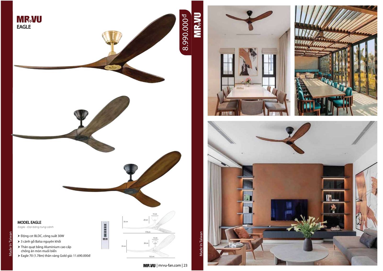 Bảng giá và Catalogue Quạt trần Mr Vũ mới nhất 2024 /Page 